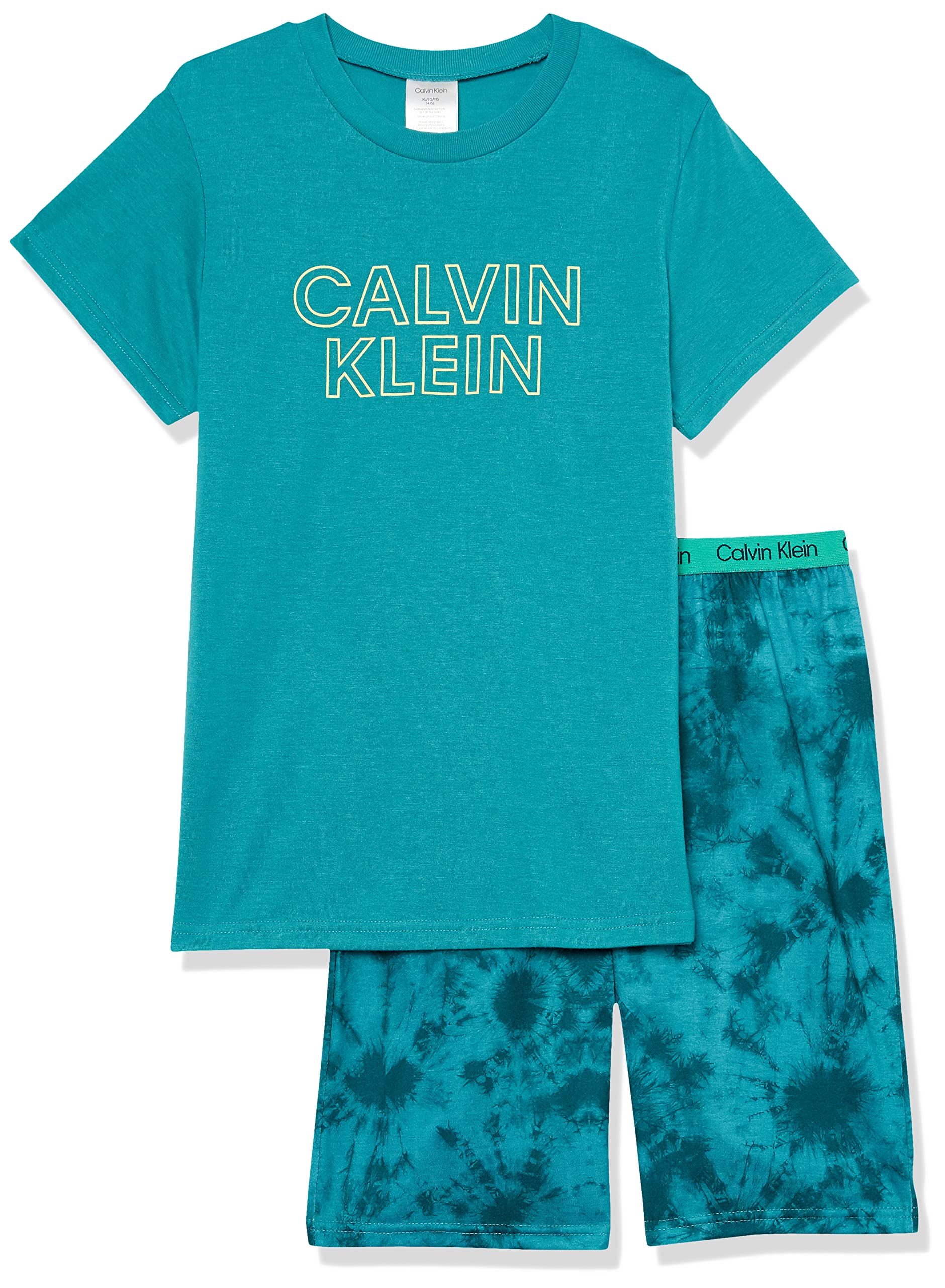 Calvin Klein Boys' Two Piece Sleepwear Top and Bottom Pajama Set